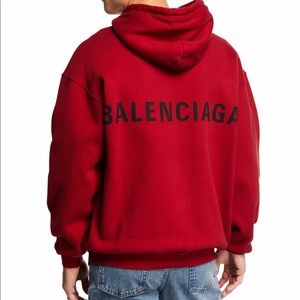 balenciaga Men's Faded Logo Hoodie
